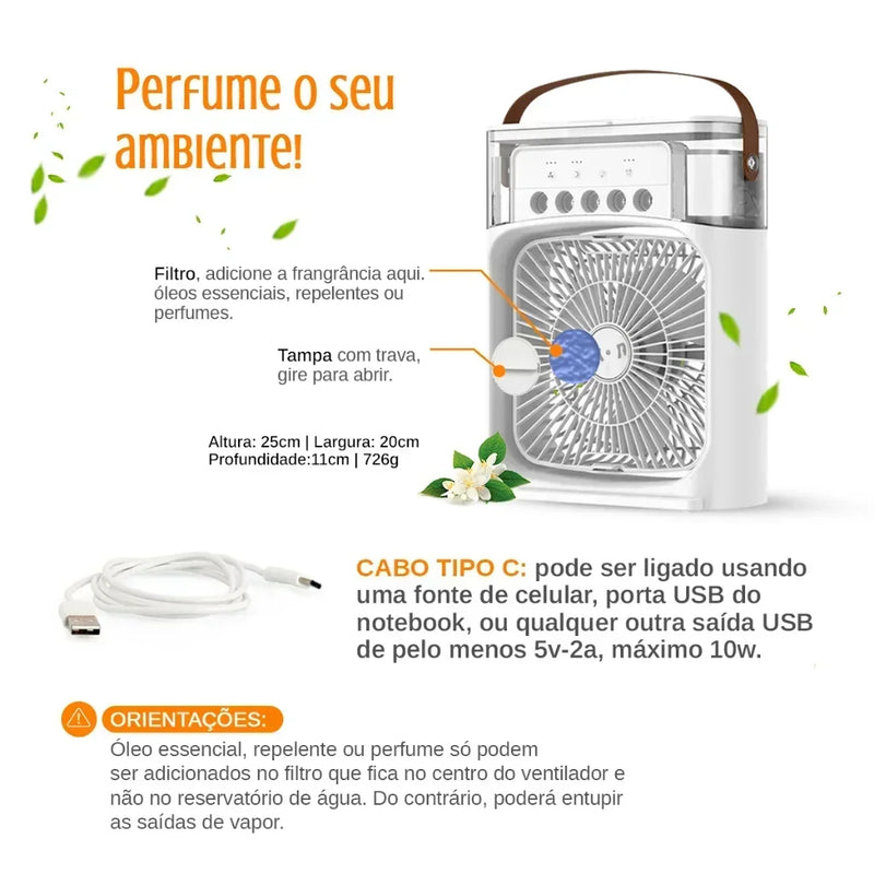 Ventilador Portátil Umidificador Ar+brinde grátis.Promoção por tempo limitado