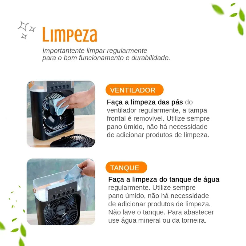 Ventilador Portátil Umidificador Ar+brinde grátis.Promoção por tempo limitado