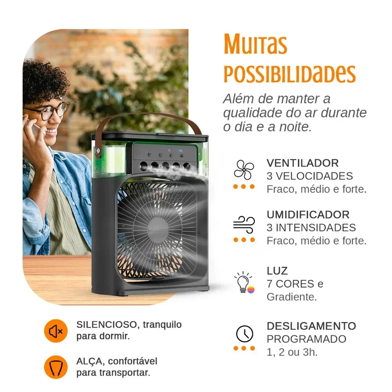 Ventilador Portátil Umidificador Ar+brinde grátis.Promoção por tempo limitado