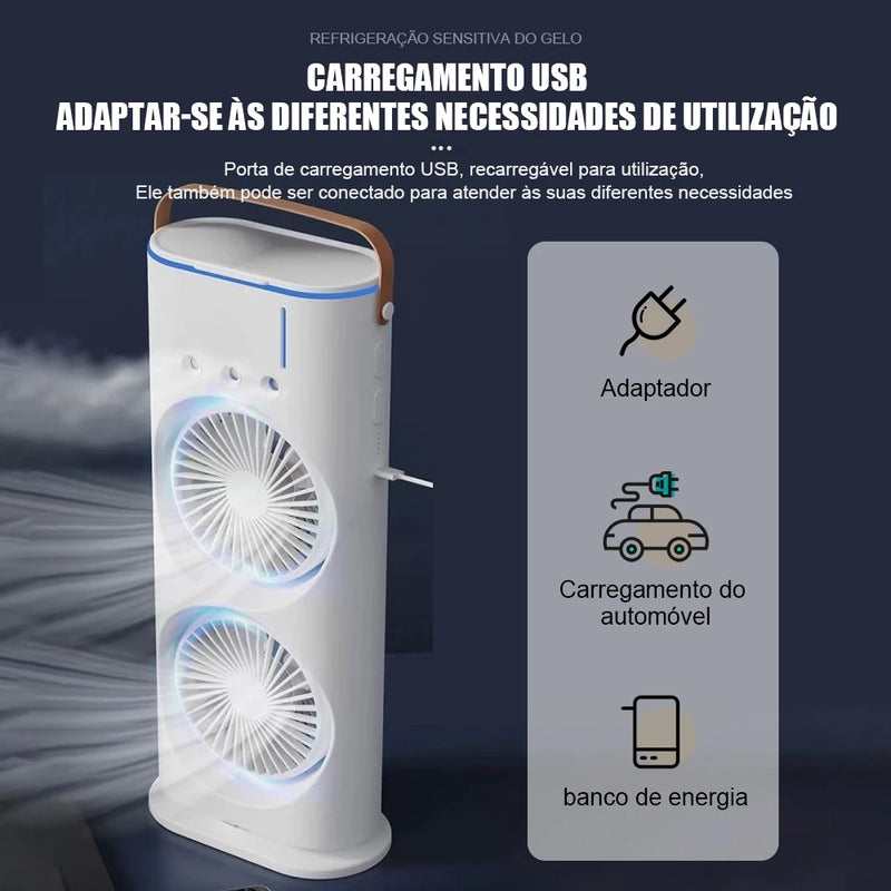 Ventilador Umidificador Dupla Camada+brinde grátis+oferta tempo limitado