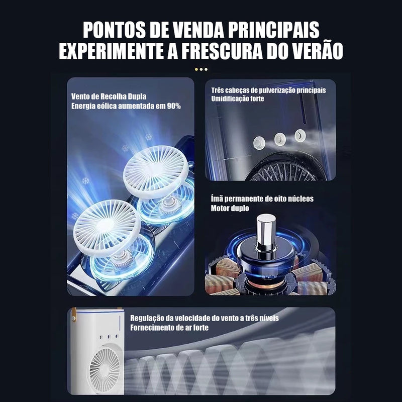 Ventilador Umidificador Dupla Camada+brinde grátis+oferta tempo limitado